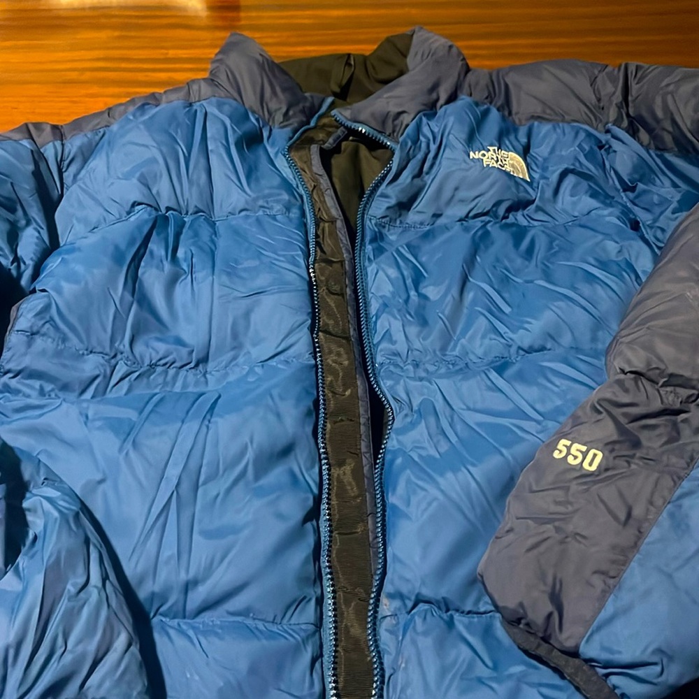 North Face men’s down jacket, size large